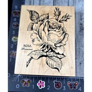 PSX Designs Rose Rosacea Flower K023 1992 Rubber Stamp #G15